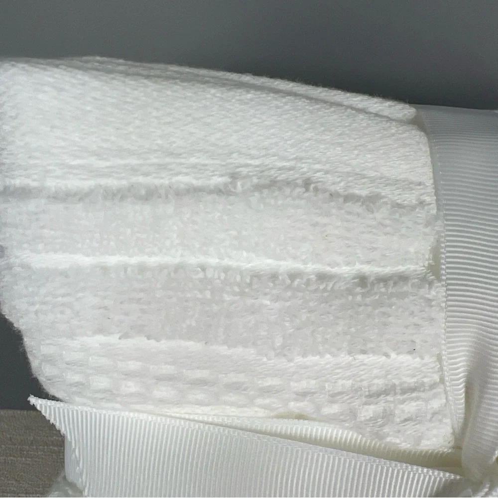 Hotel Balfour Wash Cloth Set Waffle Weave White 100% Cotton Luxury Spa 5 pc NEW